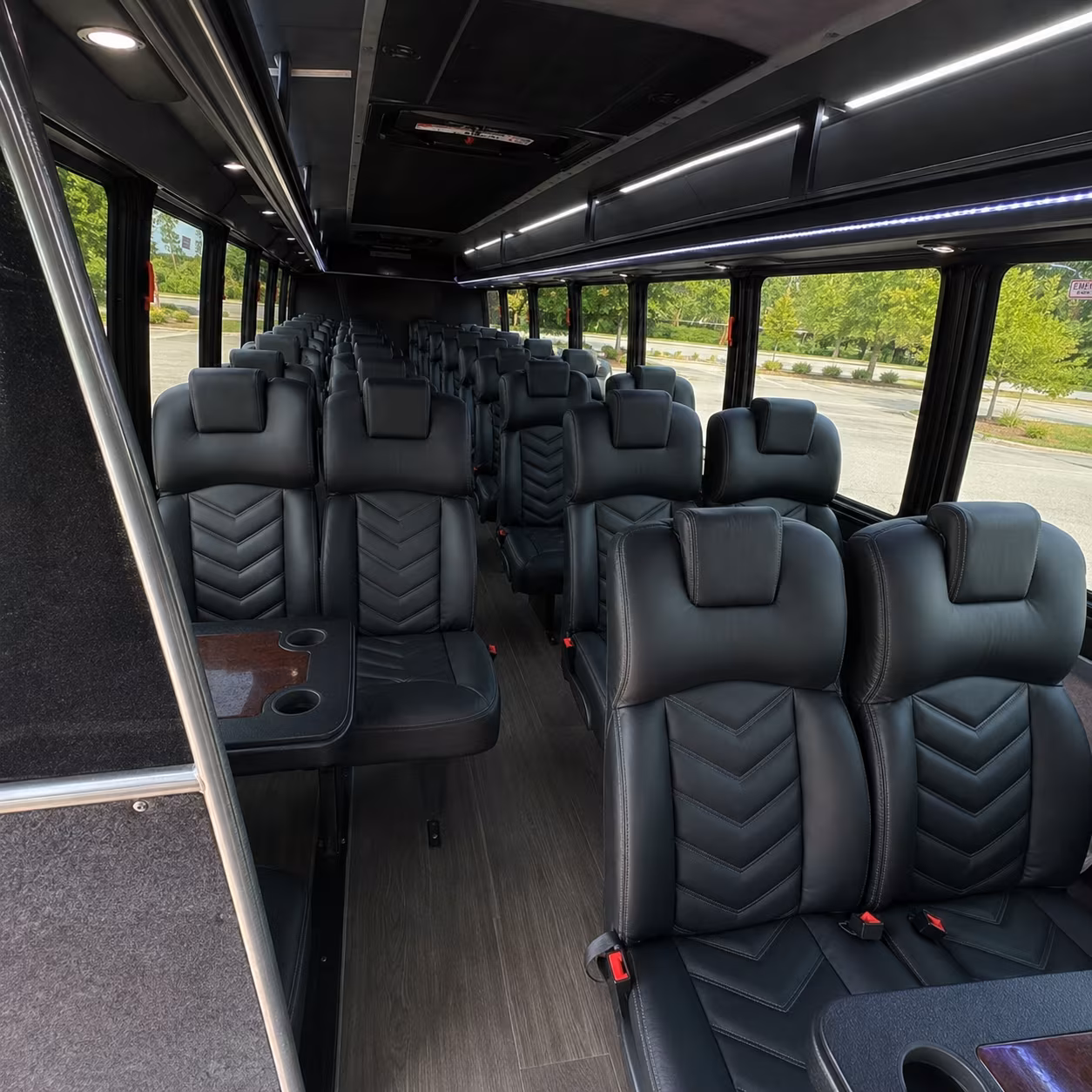 shelby 28 passenger minibus interior