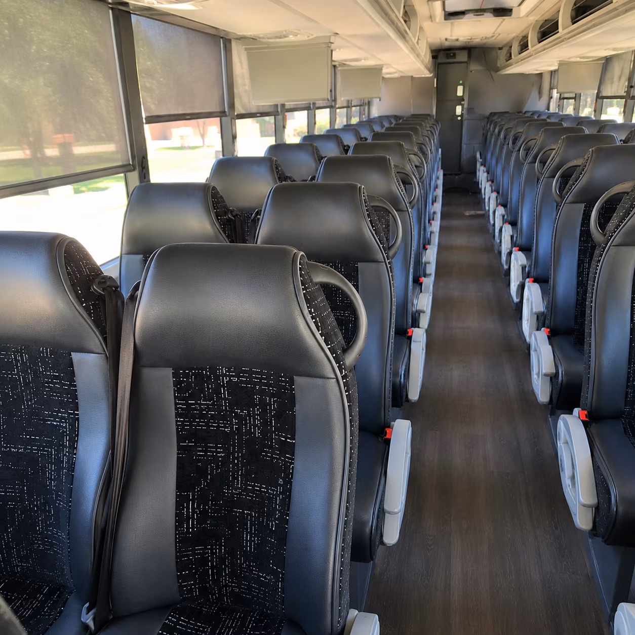 shelby 56 passenger charter bus interior